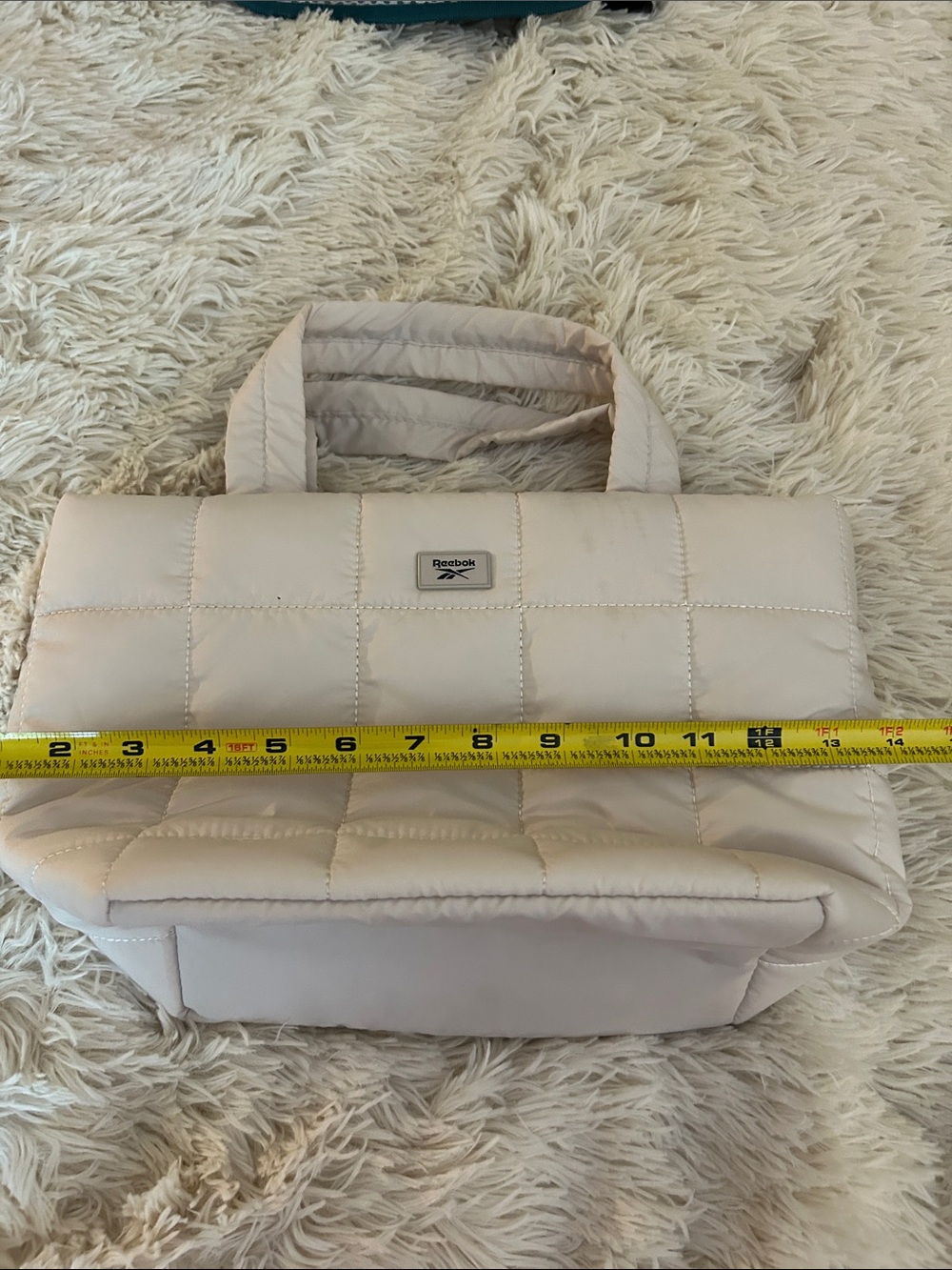 Reebok Quilted Cream Tote Bag